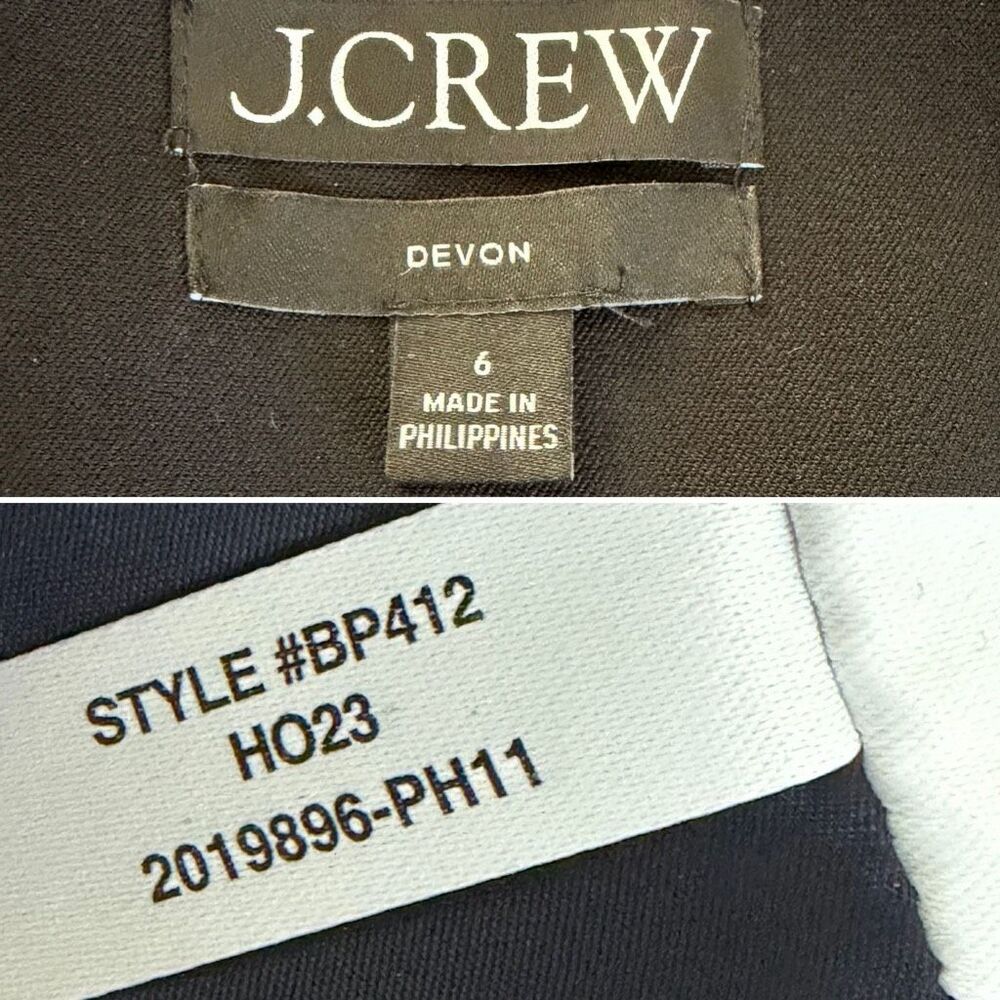 J. Crew Devon Double Breasted Cotton Blazer in Black Size 6 - Picture 9 of 12